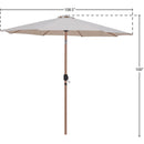  Meridian Fiji Beige Water Resistant Fabric And Aluminum Patio Umbrella IMAGE 10