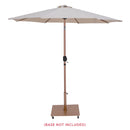  Meridian Fiji Beige Water Resistant Fabric And Aluminum Patio Umbrella IMAGE 9