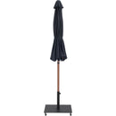  Meridian Fiji Black Water Resistant Fabric And Aluminum Patio Umbrella with Base Set IMAGE 14