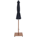  Meridian Fiji Black Water Resistant Fabric And Aluminum Patio Umbrella with Base Set IMAGE 14