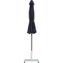  Meridian Fiji Black Water Resistant Fabric And Aluminum Patio Umbrella with Base Set IMAGE 14