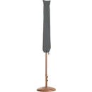  Meridian Fiji Black Water Resistant Fabric And Aluminum Patio Umbrella with Base Set IMAGE 12