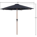 Meridian Fiji Black Water Resistant Fabric And Aluminum Patio Umbrella IMAGE 10