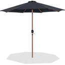  Meridian Fiji Black Water Resistant Fabric And Aluminum Patio Umbrella IMAGE 1