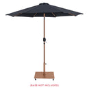  Meridian Fiji Black Water Resistant Fabric And Aluminum Patio Umbrella IMAGE 9