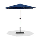  Meridian Fiji Navy Water Resistant Fabric And Aluminum Patio Umbrella with Base Set IMAGE 1
