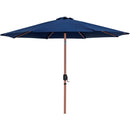 Meridian Fiji Navy Water Resistant Fabric And Aluminum Patio Umbrella with Base Set IMAGE 3