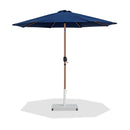  Meridian Fiji Navy Water Resistant Fabric And Aluminum Patio Umbrella with Base Set IMAGE 1