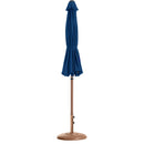 Meridian Fiji Navy Water Resistant Fabric And Aluminum Patio Umbrella with Base Set IMAGE 11