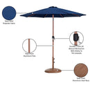  Meridian Fiji Navy Water Resistant Fabric And Aluminum Patio Umbrella with Base Set IMAGE 17