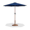  Meridian Fiji Navy Water Resistant Fabric And Aluminum Patio Umbrella with Base Set IMAGE 1
