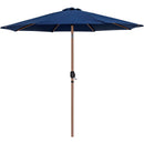  Meridian Fiji Navy Water Resistant Fabric And Aluminum Patio Umbrella with Base Set IMAGE 3