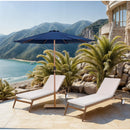  Meridian Fiji Navy Water Resistant Fabric And Aluminum Patio Umbrella IMAGE 2