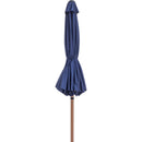  Meridian Fiji Navy Water Resistant Fabric And Aluminum Patio Umbrella IMAGE 3