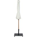 Meridian Fiji White Fabric / Matte Black Aluminum Patio Umbrella with Base Sets IMAGE 14