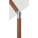  Meridian Fiji White Water Resistant Fabric And Aluminum Patio Umbrella with Base Set IMAGE 16