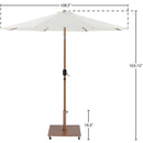  Meridian Fiji White Water Resistant Fabric And Aluminum Patio Umbrella with Base Set IMAGE 19