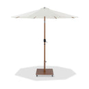  Meridian Fiji White Water Resistant Fabric And Aluminum Patio Umbrella with Base Set IMAGE 1