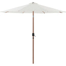  Meridian Fiji White Water Resistant Fabric And Aluminum Patio Umbrella with Base Set IMAGE 3