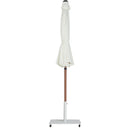  Meridian Fiji White Water Resistant Fabric And Aluminum Patio Umbrella with Base Set IMAGE 14
