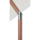  Meridian Fiji White Water Resistant Fabric And Aluminum Patio Umbrella with Base Set IMAGE 16