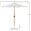  Meridian Fiji White Water Resistant Fabric And Aluminum Patio Umbrella with Base Set IMAGE 19