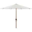  Meridian Fiji White Water Resistant Fabric And Aluminum Patio Umbrella with Base Set IMAGE 3