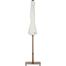  Meridian Fiji White Water Resistant Fabric And Aluminum Patio Umbrella with Base Set IMAGE 11