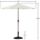  Meridian Fiji White Water Resistant Fabric And Aluminum Patio Umbrella with Base Set IMAGE 16