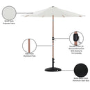  Meridian Fiji White Water Resistant Fabric And Aluminum Patio Umbrella with Base Set IMAGE 17