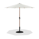  Meridian Fiji White Water Resistant Fabric And Aluminum Patio Umbrella with Base Set IMAGE 1