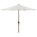  Meridian Fiji White Water Resistant Fabric And Aluminum Patio Umbrella with Base Set IMAGE 3