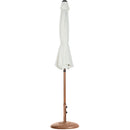  Meridian Fiji White Water Resistant Fabric And Aluminum Patio Umbrella with Base Set IMAGE 11