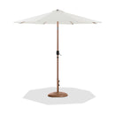  Meridian Fiji White Water Resistant Fabric And Aluminum Patio Umbrella with Base Set IMAGE 1