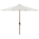  Meridian Fiji White Water Resistant Fabric And Aluminum Patio Umbrella with Base Set IMAGE 3