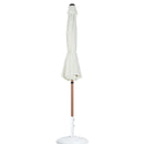  Meridian Fiji White Water Resistant Fabric And Aluminum Patio Umbrella with Base Set IMAGE 11