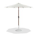  Meridian Fiji White Water Resistant Fabric And Aluminum Patio Umbrella with Base Set IMAGE 1