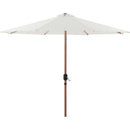  Meridian Fiji White Water Resistant Fabric And Aluminum Patio Umbrella with Base Set IMAGE 3