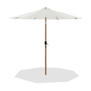  Meridian Fiji White Water Resistant Fabric And Aluminum Patio Umbrella IMAGE 1