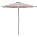  Meridian Fiji Beige Water Resistant Fabric And Aluminum Patio Umbrella with Base Set IMAGE 3