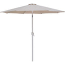  Meridian Fiji Beige Water Resistant Fabric And Aluminum Patio Umbrella with Base Set IMAGE 3