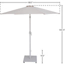  Meridian Fiji Beige Water Resistant Fabric And Aluminum Patio Umbrella with Base Set IMAGE 19
