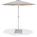  Meridian Fiji Beige Water Resistant Fabric And Aluminum Patio Umbrella with Base Set IMAGE 1