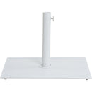 Meridian Fiji Beige Fabric / Matte White Aluminum Patio Umbrella with Base Sets IMAGE 9
