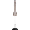  Meridian Fiji Beige Water Resistant Fabric And Aluminum Patio Umbrella with Base Set IMAGE 11