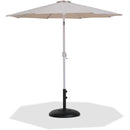 Meridian Fiji Beige Water Resistant Fabric And Aluminum Patio Umbrella with Base Set IMAGE 1
