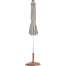 Meridian Fiji Beige Water Resistant Fabric And Aluminum Patio Umbrella with Base Set IMAGE 11