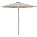  Meridian Fiji Beige Water Resistant Fabric And Aluminum Patio Umbrella with Base Set IMAGE 3