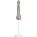  Meridian Fiji Beige Water Resistant Fabric And Aluminum Patio Umbrella with Base Set IMAGE 11