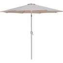  Meridian Fiji Beige Water Resistant Fabric And Aluminum Patio Umbrella with Base Set IMAGE 3